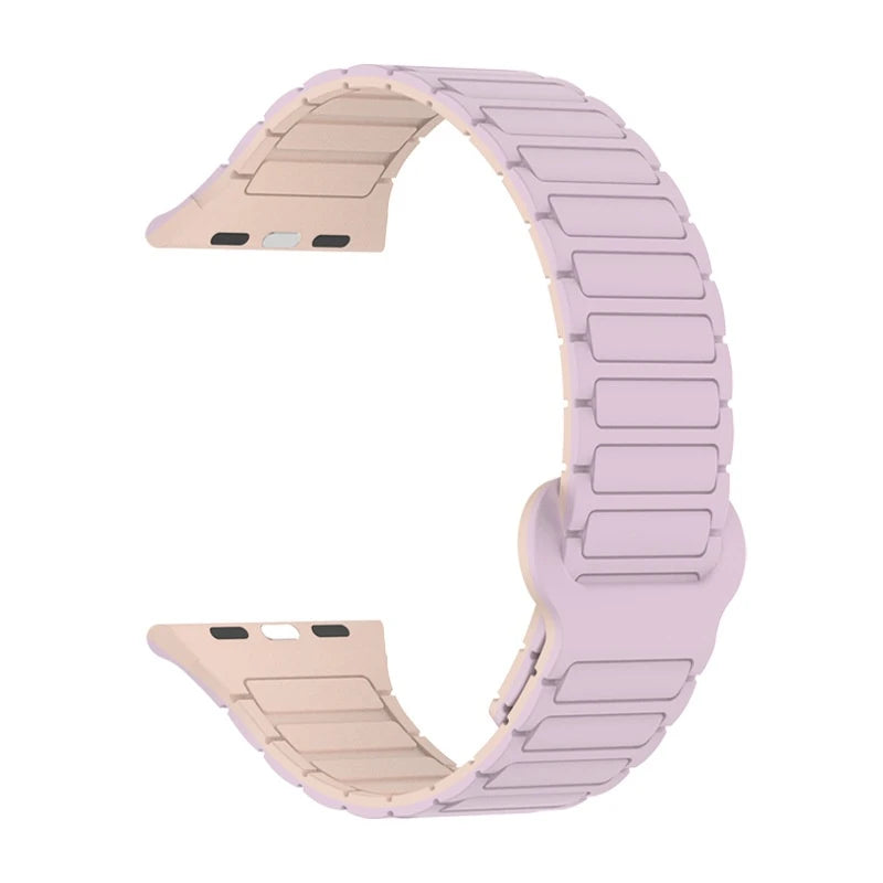Watch Band with Magnetic Closure and Ribbed Silicone Design - Image 27