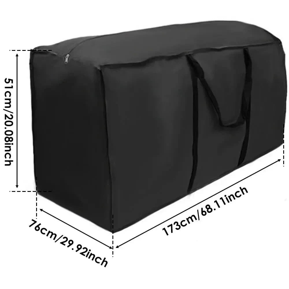 Waterproof Cushion Storage Bag with UV Protection Zipper and Handles for Patio Furniture - Image 8