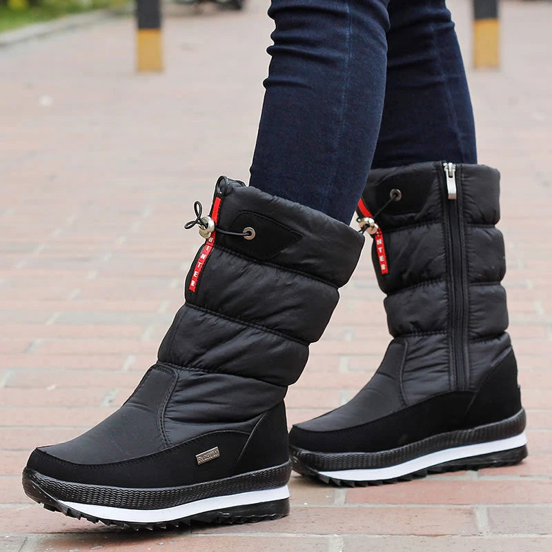 Waterproof with Quilted Mid-Calf Design and Non-Slip Lugged Sole - Image 4