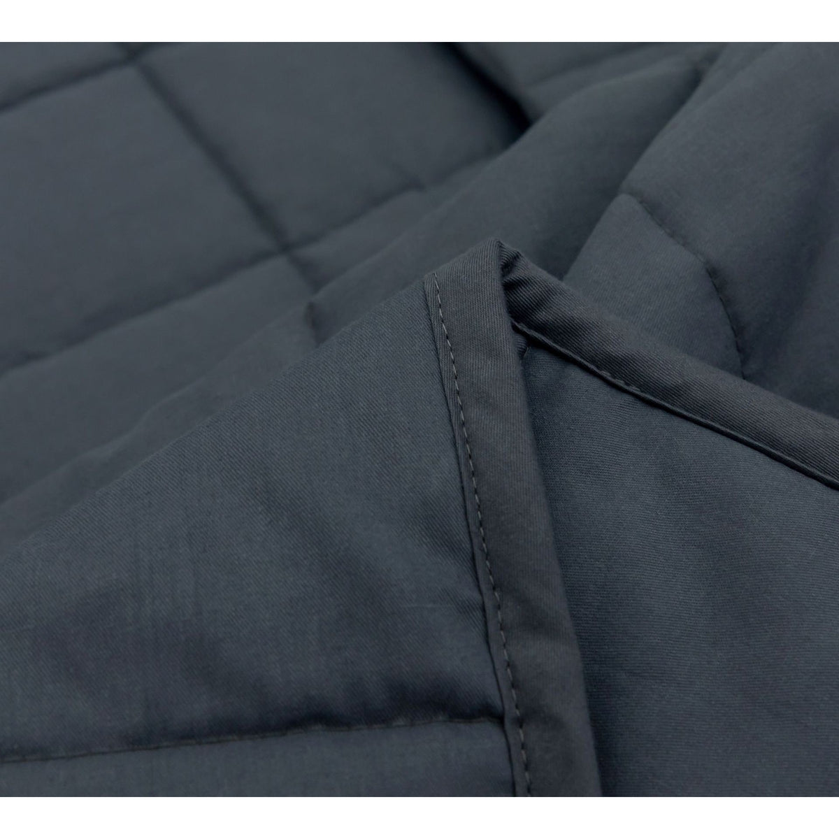 Weighted Oversized Cotton Blanket with Quilted Grid Pattern Bamboo Cooling - Image 10
