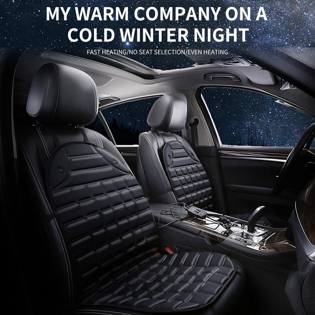 Winter Car Seat Cover with Heated Backrest Support and Temperature Controller - Image 5