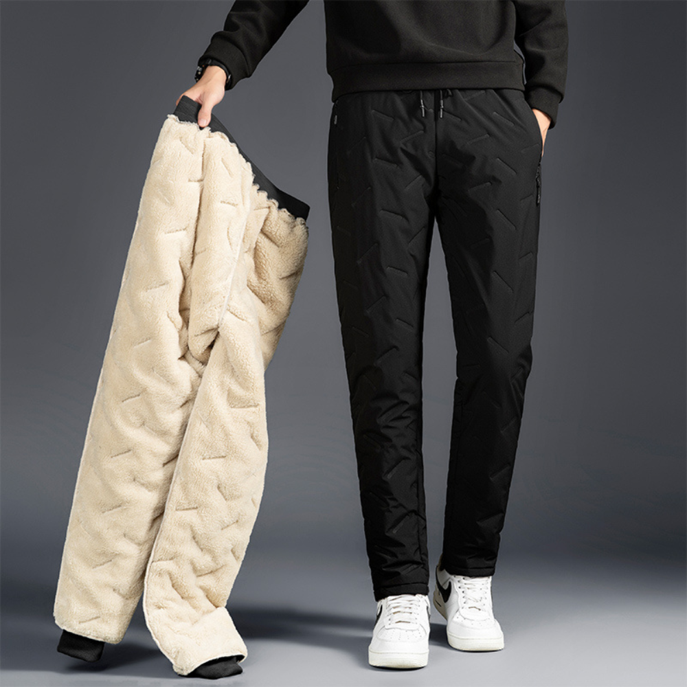 Women's Fleece Lined Joggers Sweatpants with Waterproof Quilted Shell - Image 1