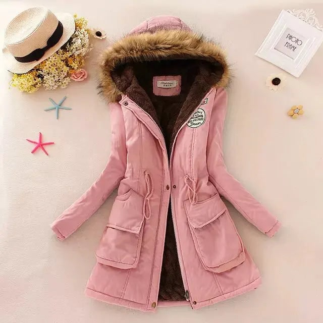 Women's Parka Jacket with Fleece Lining Faux Fur Hood and Winter Insulation - Image 4