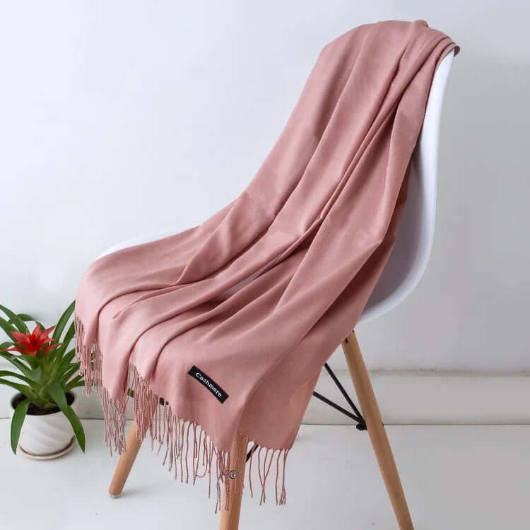 Women's Pashmina Shawl Scarves Cashmere Wrap with Fringed Ends Knit - Image 11