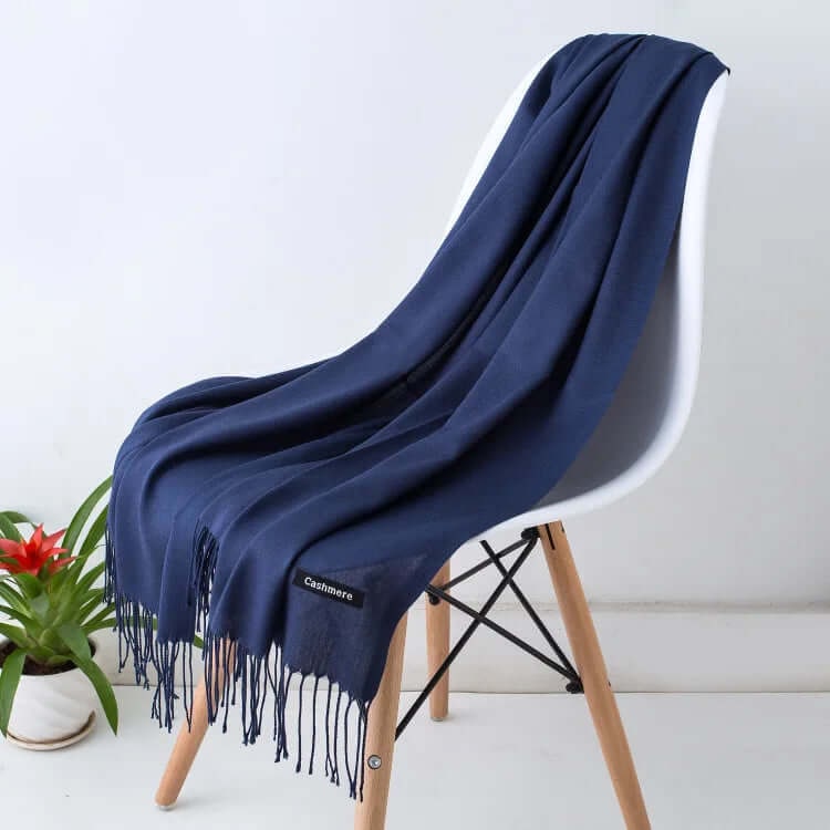 Women's Pashmina Shawl Scarves Cashmere Wrap with Fringed Ends Knit - Image 18