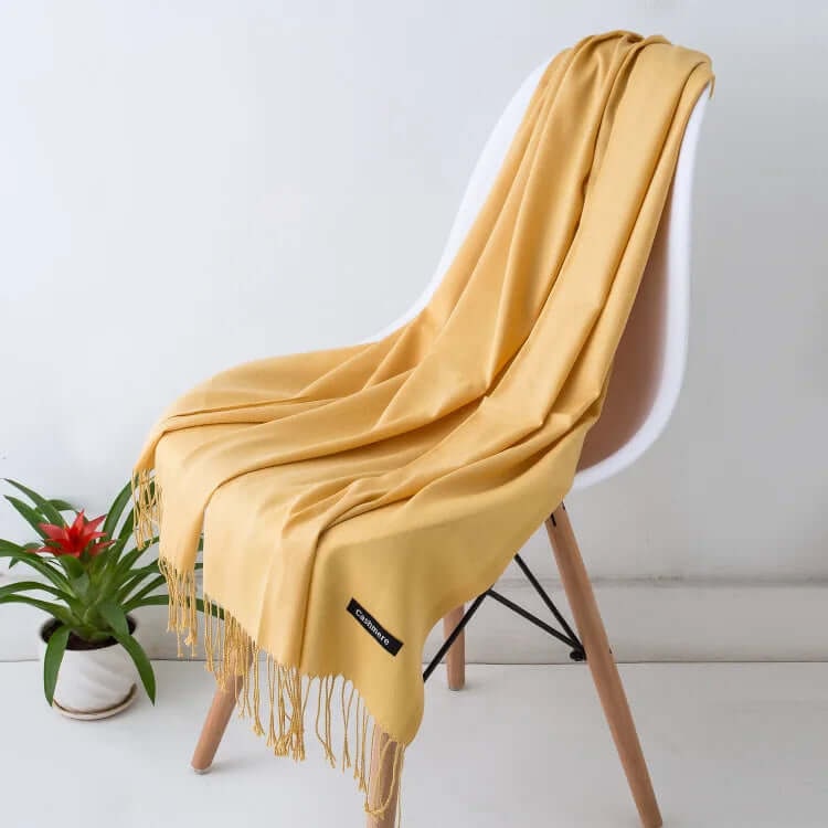 Women's Pashmina Shawl Scarves Cashmere Wrap with Fringed Ends Knit - Image 21
