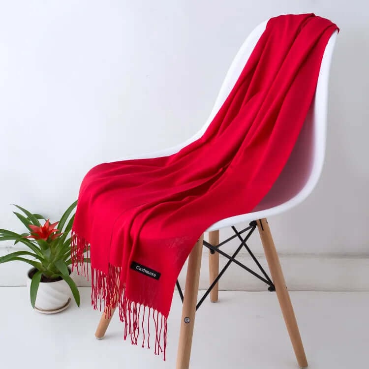 Women's Pashmina Shawl Scarves Cashmere Wrap with Fringed Ends Knit - Image 22