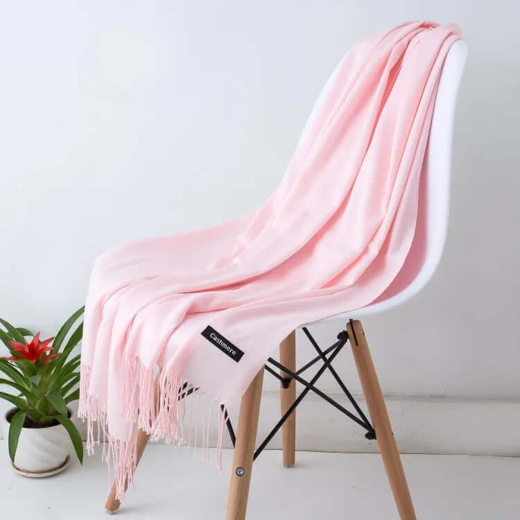 Women's Pashmina Shawl Scarves Cashmere Wrap with Fringed Ends Knit - Image 27
