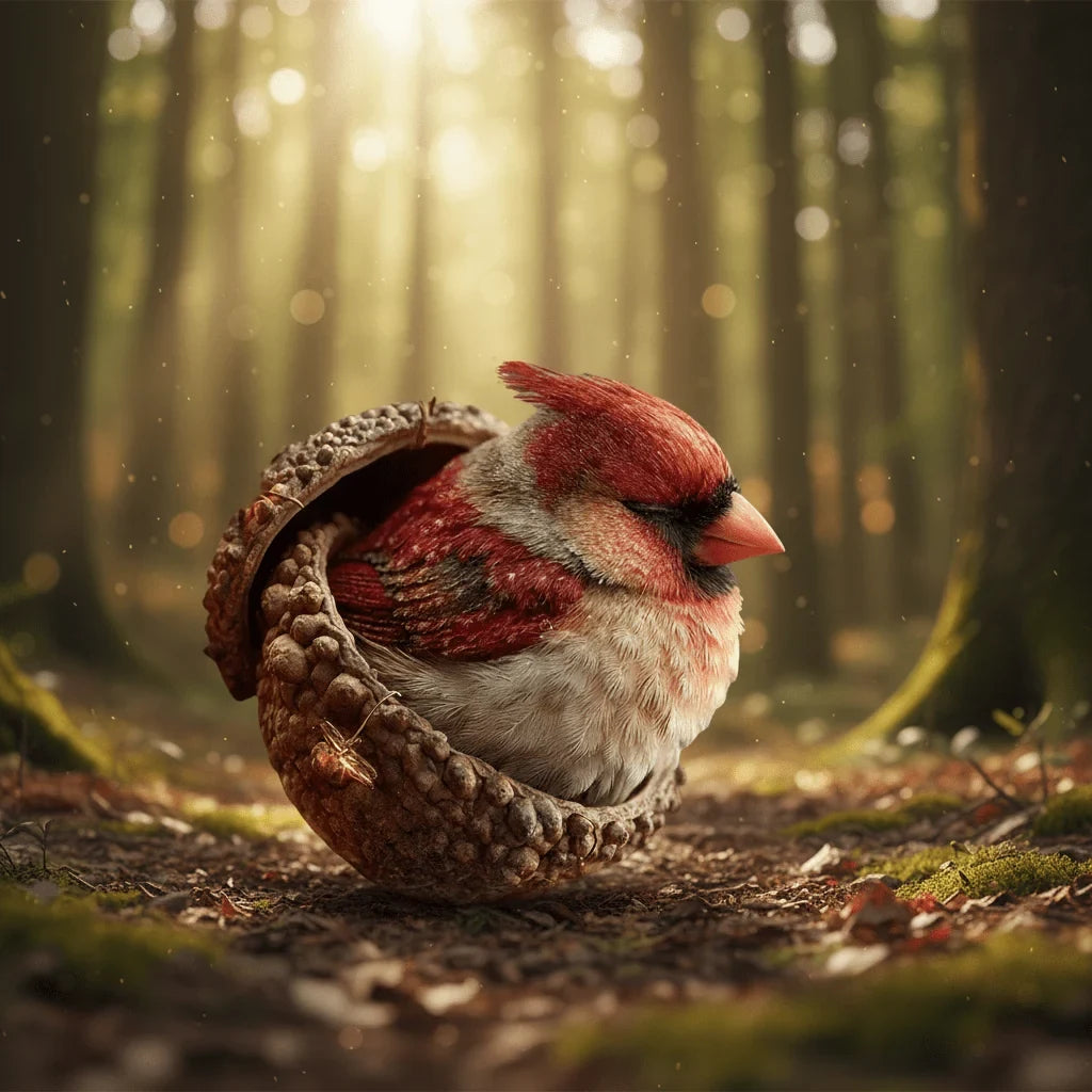 Woodland Animal Acorn Christmas Ornaments with 3D Printed Design and Hanging Loop - Image 2