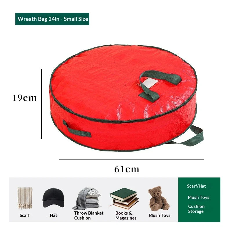Wreath Storage Bag with Dual Zipper and Handles for Christmas Décor Organization - Image 13