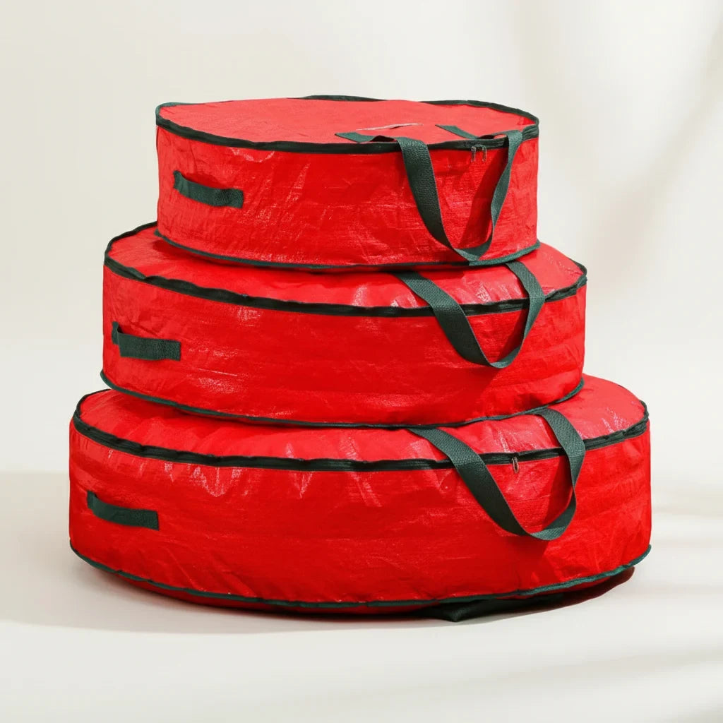 Wreath Storage Bag with Dual Zipper and Handles for Christmas Décor Organization - Image 8
